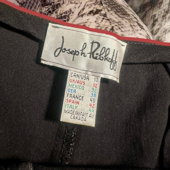Joseph Ribkoff Black Ponte Crepe Zip Front Stretch Straight Leg Pants Size 10 - Picture 2 of 11